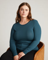 Foundation Long Sleeve Crew Neck Tee - Deep Sea