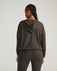Knitted Mila Zip Hoodie - Graphite