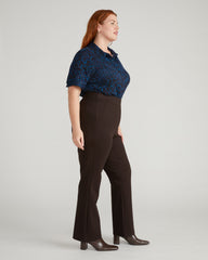 Pull On Bootcut Ponte Pants - Espresso