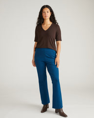 Pull On Bootcut Ponte Pants - Deep Teal
