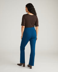 Pull On Bootcut Ponte Pants - Deep Teal