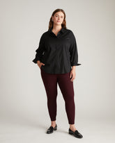 Minimalist Moro Pocket Signature Ponte Pants - Black Cherry