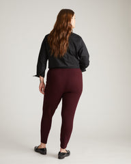 Minimalist Moro Pocket Signature Ponte Pants - Black Cherry