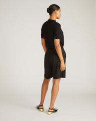 Audrey Ponte Shorts - Slate Pinstripe