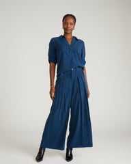 Palais Cooling Cupro Wide Leg Pant - Pageant Blue