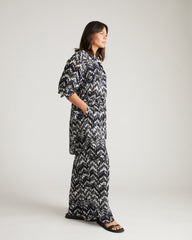 Verbena Voile Pants - Indigo Waterfall Print