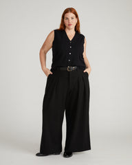 Palais Wide Leg Ponte Pants - Black