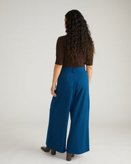 Palais Wide Leg Ponte Pants - Deep Teal