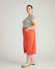 Dakota Denim Skirt - Coral Reef