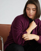 Cable Knit Cardigan - Acai