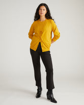 Savvy Fine Knit Cardigan - Mustard