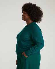 Savvy Fine Knit Crew Sweater - Botanic