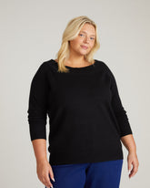 Noomi Cold Shoulder Sweater - Black