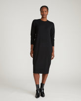 Savvy Fine Knit Everyday Sweater Dress - Black