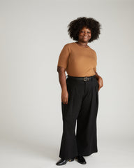 Maia Stovepipe Sleeve Tee - Classic Camel