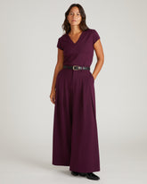 Ashley V Neck Cap Sleeve Tee - Gamay