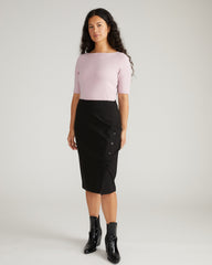 Bella Boatneck Tee - Pale Mauve