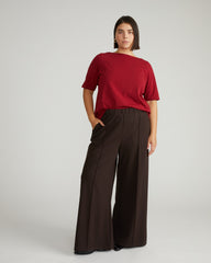 Bella Boatneck Tee - Garnet