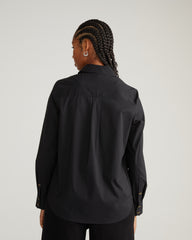 Elbe Stretch Poplin Shirt Classic Fit - Black