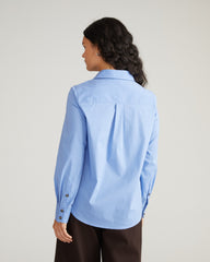 Elbe Stretch Poplin Shirt Classic Fit - Soft Blue