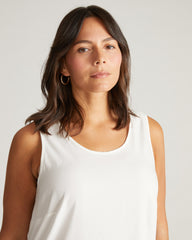 Cooling Stretch Cupro Tank - Cream