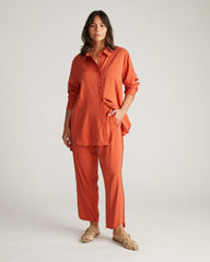 Cooling Stretch Cupro Artist Shirt - Warm Russet