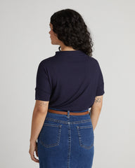 Petra Liquid Jersey Top - Midnight