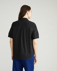Elbe Stretch Poplin Short Sleeve Shirt - Black