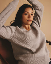 Tori V Neck Sweater - Pale Stone