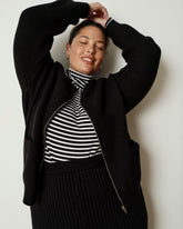 Better-Than-Wool Zip Cardigan - Black