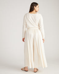 Pina Long Sleeve Lounge Tee - Porcelain