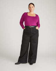 Agatha Liquid Jersey Top - Rothko Purple