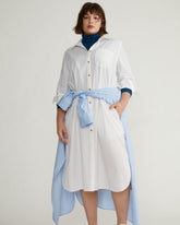 Odeon Stretch Poplin Shirtdress - White