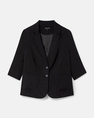 Meg Double Luxe Short Blazer - Black