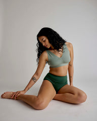 UltimateS Full Coverage High Rise Brief - Forest Green