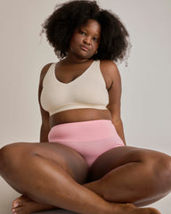 UltimateS Full Coverage High Rise Brief - Pink