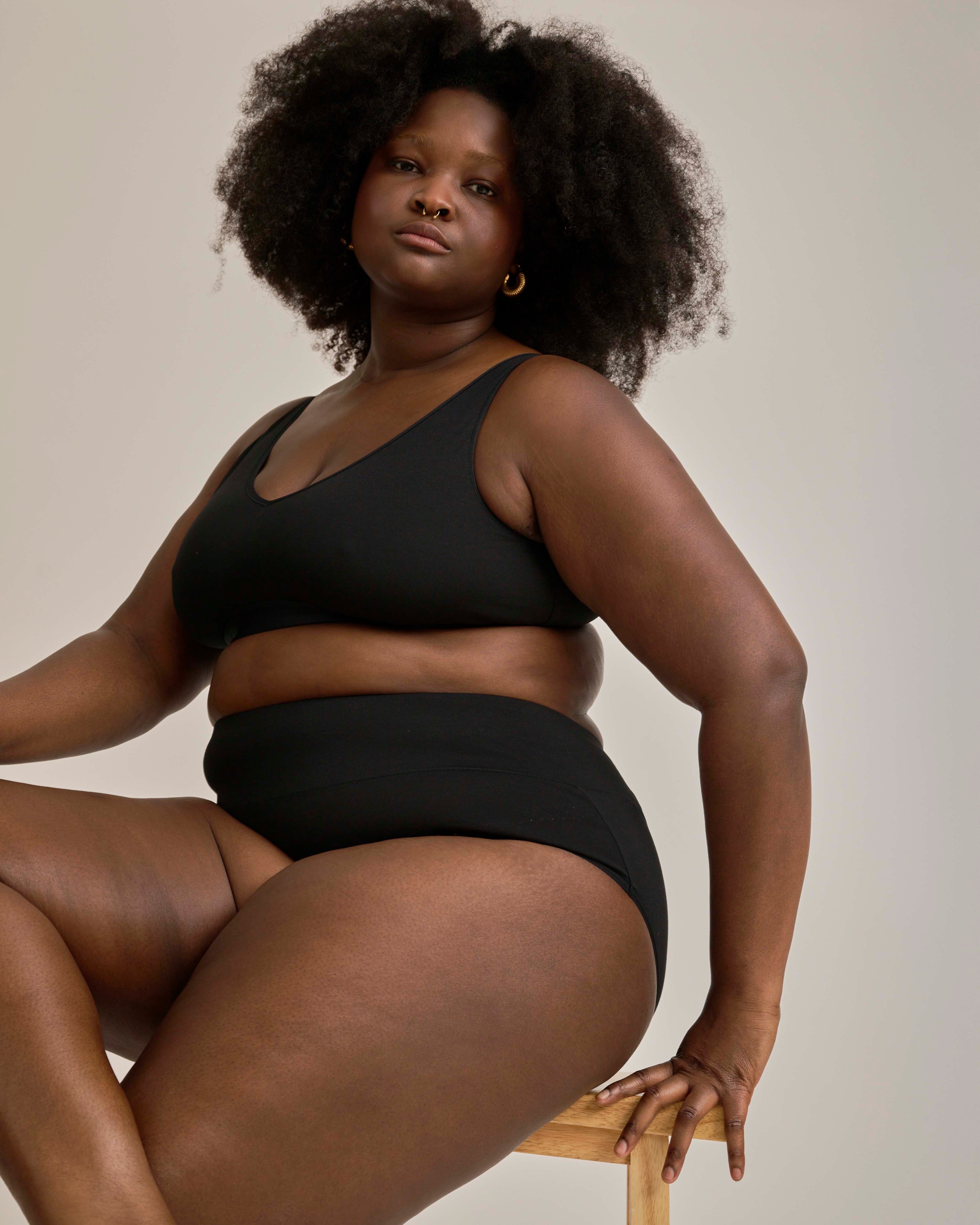 UltimateS 2-Pack Full Coverage High Rise Brief - Black/Porcelain