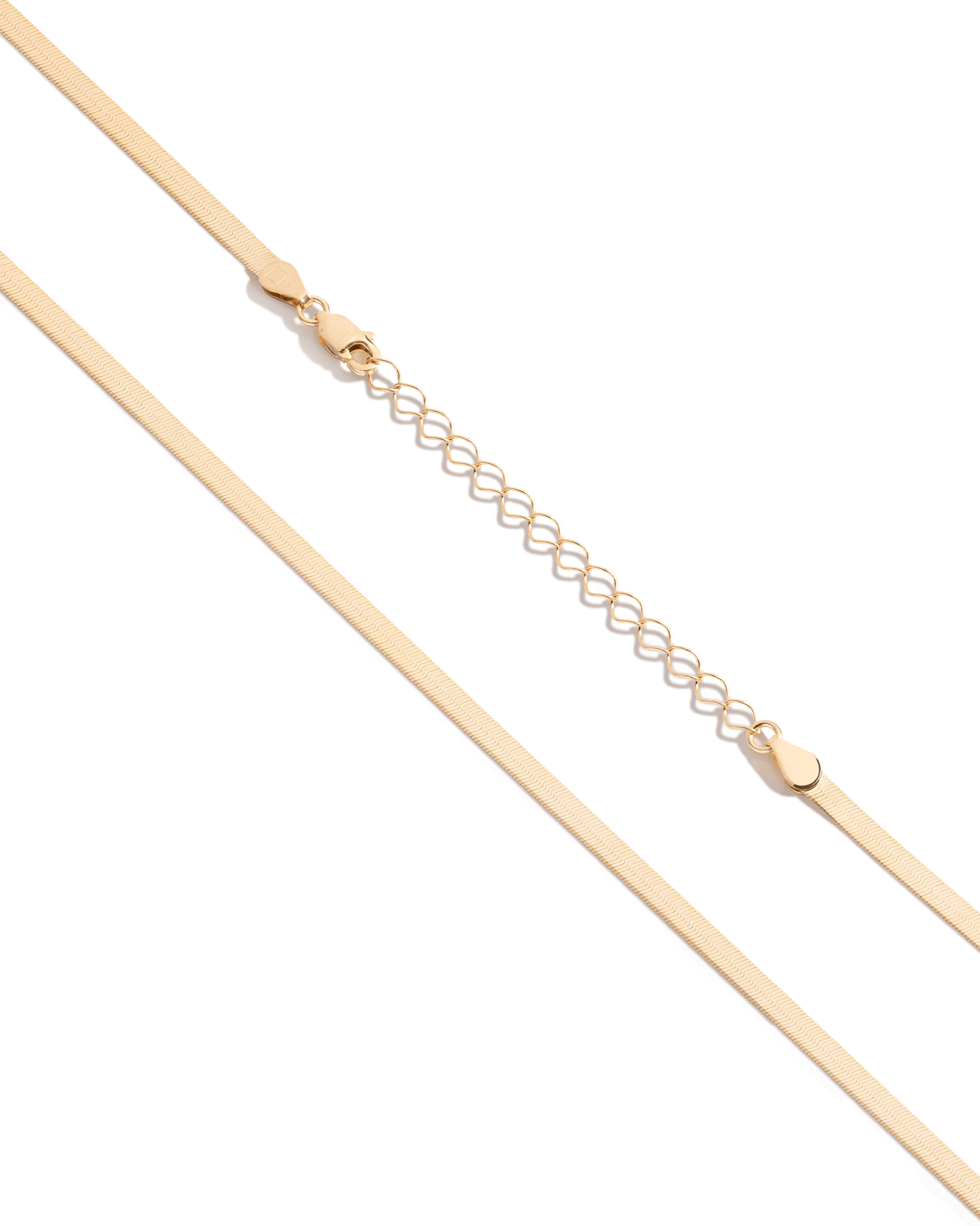 Aurate Gold Herringbone Chain Necklace