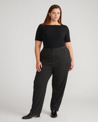 Audrey Tailored Ponte Pants - Storm Houndstooth