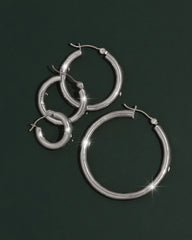 Aurate Silver Hoop Earrings