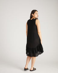 Elodie Voile Dress - Black