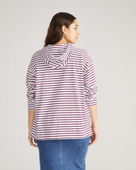 Baja Breton Stripe Hoodie - White/Gamay Stripe