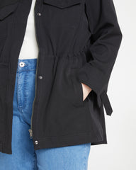 Vineyard Stretch Cotton Twill Jacket - Black