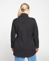 Vineyard Stretch Cotton Twill Jacket - Black