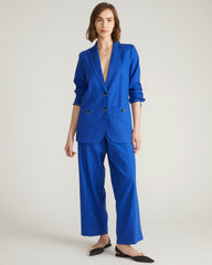 Coastal Linen Blazer - Ultramarine