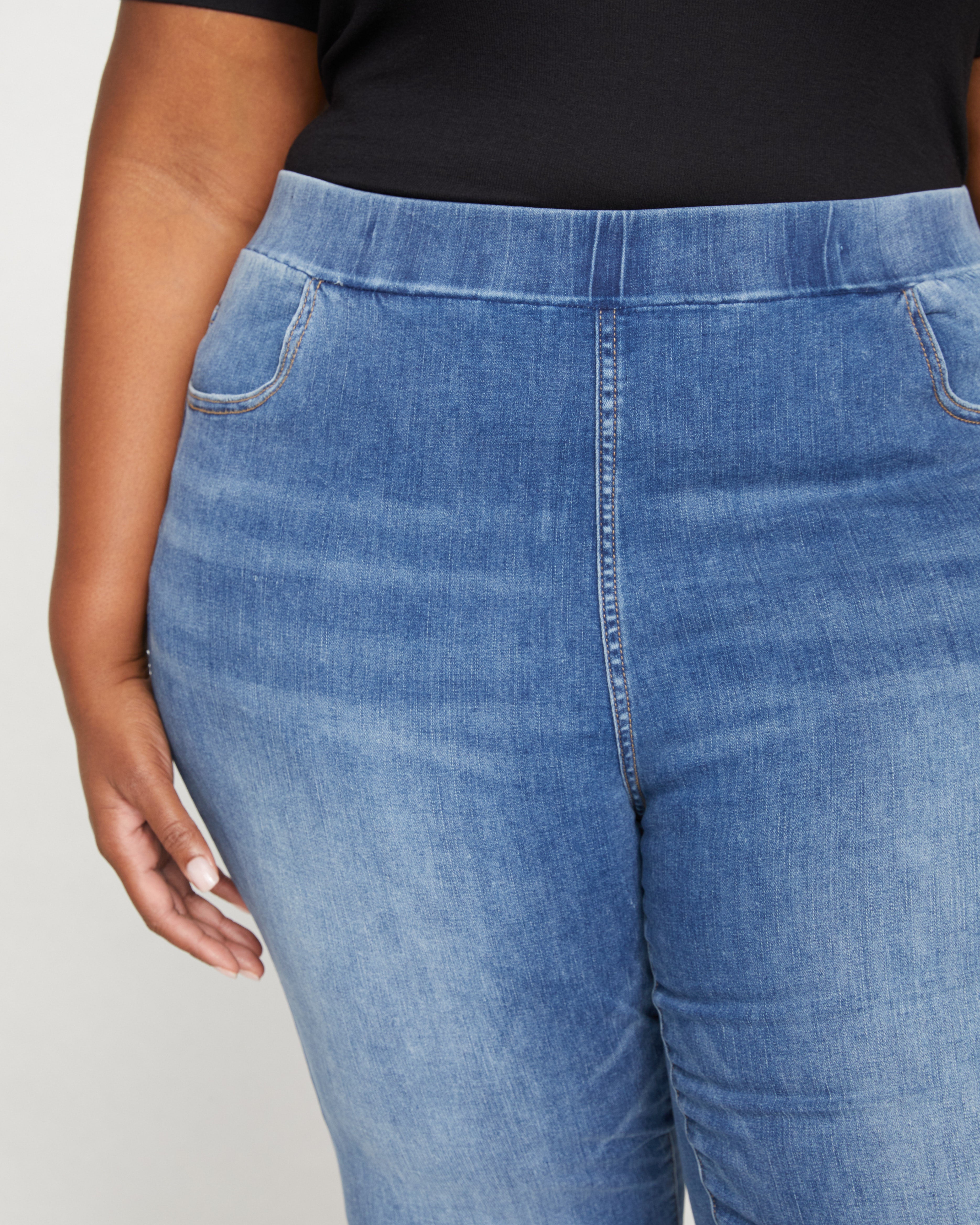 ComfortDenim Stovepipe Jeans 32 Inch - Western Blue Wash