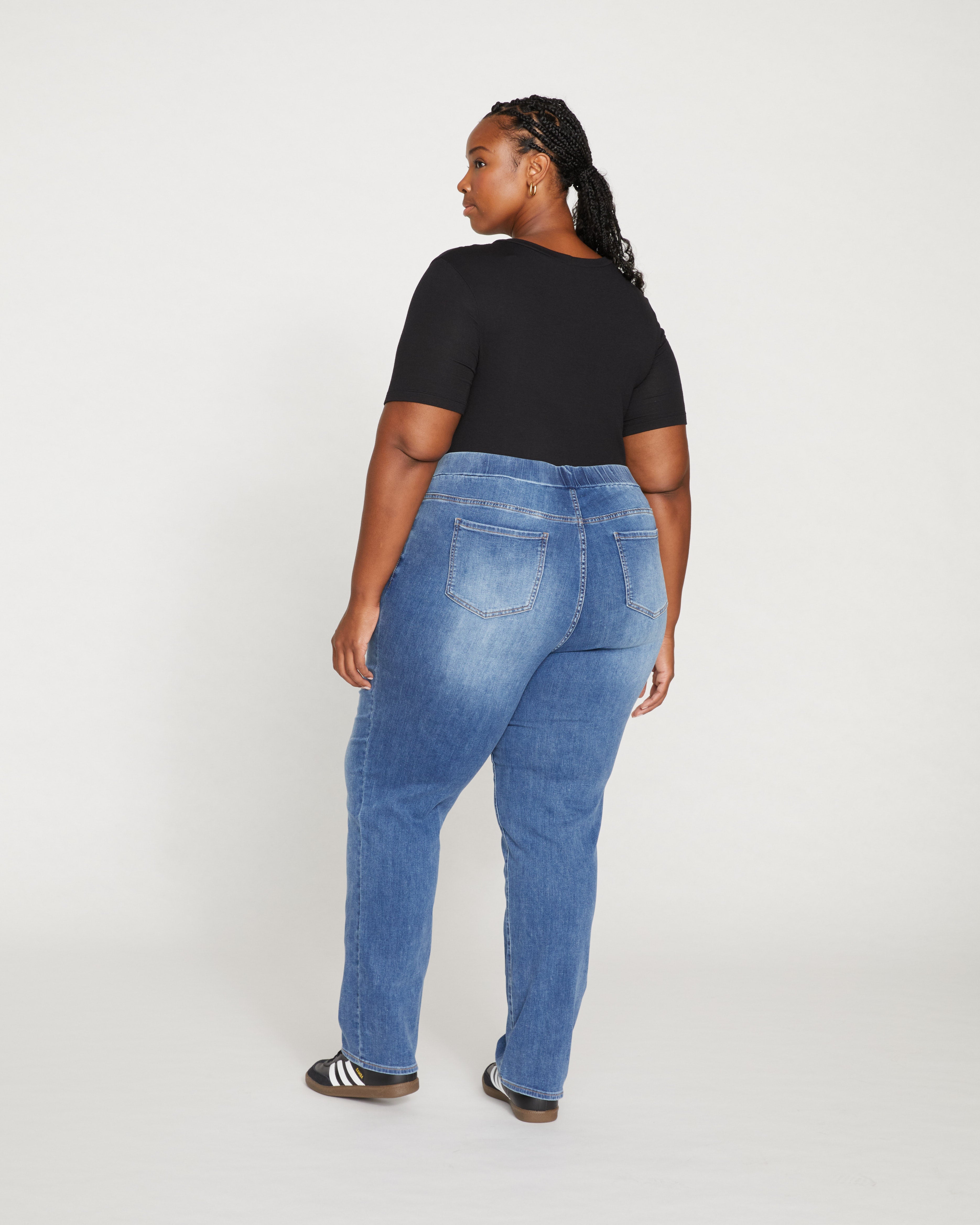 ComfortDenim Stovepipe Jeans 32 Inch - Western Blue Wash