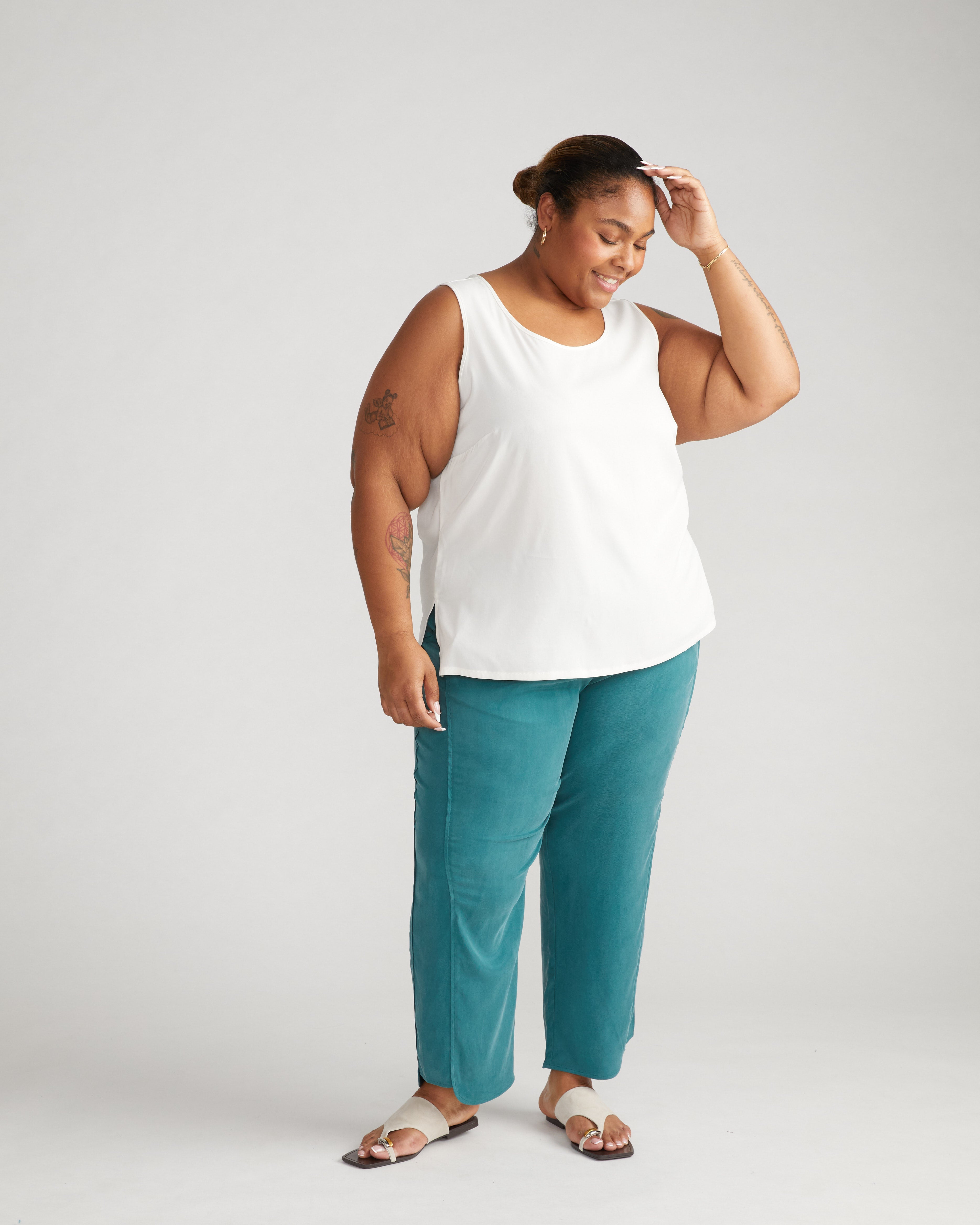 Cooling Stretch Cupro Tank - Cream