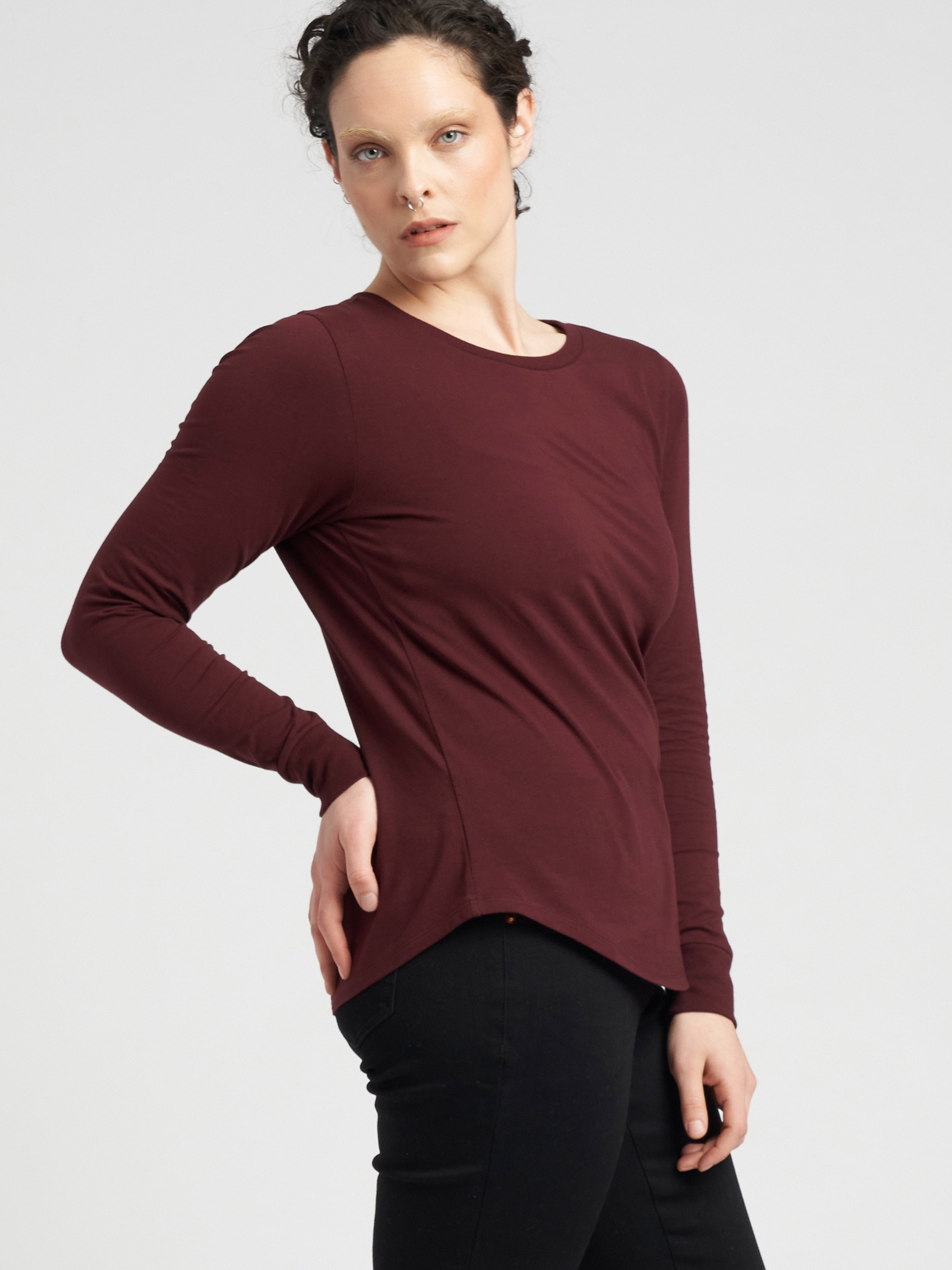 Long Sleeve Tee Rex - Black Cherry