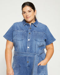 Kate Denim Jumpsuit - Austin Blue